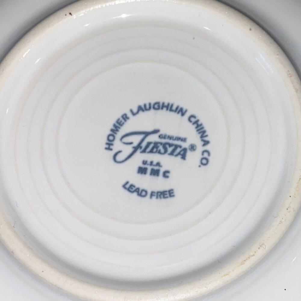 Fiestaware Cup & Saucer Set - White, cirac 1998 production - Picture 4 of 7